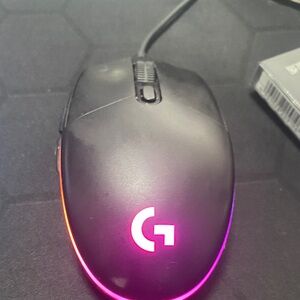 Logitech Black Mouse with RGB Glow